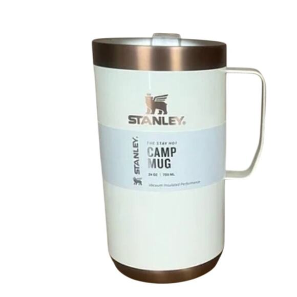 NEW Stanley The Stay-Hot Camp Mug | 24 OZ Gilded Marshmallow - Picture 1 of 5